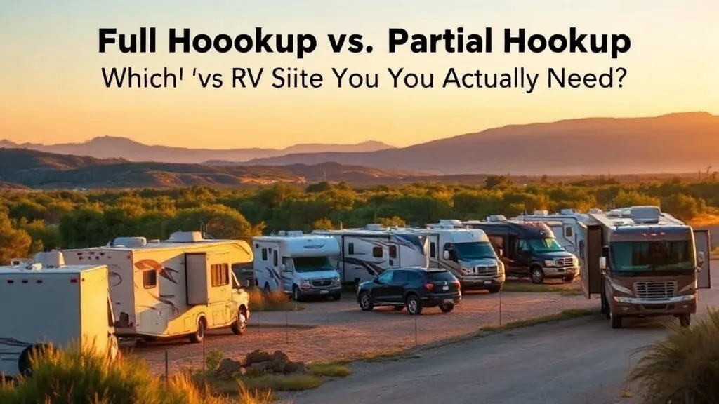 Full Hookup vs Partial Hookup: Which RV Site Do You Actually Need?
